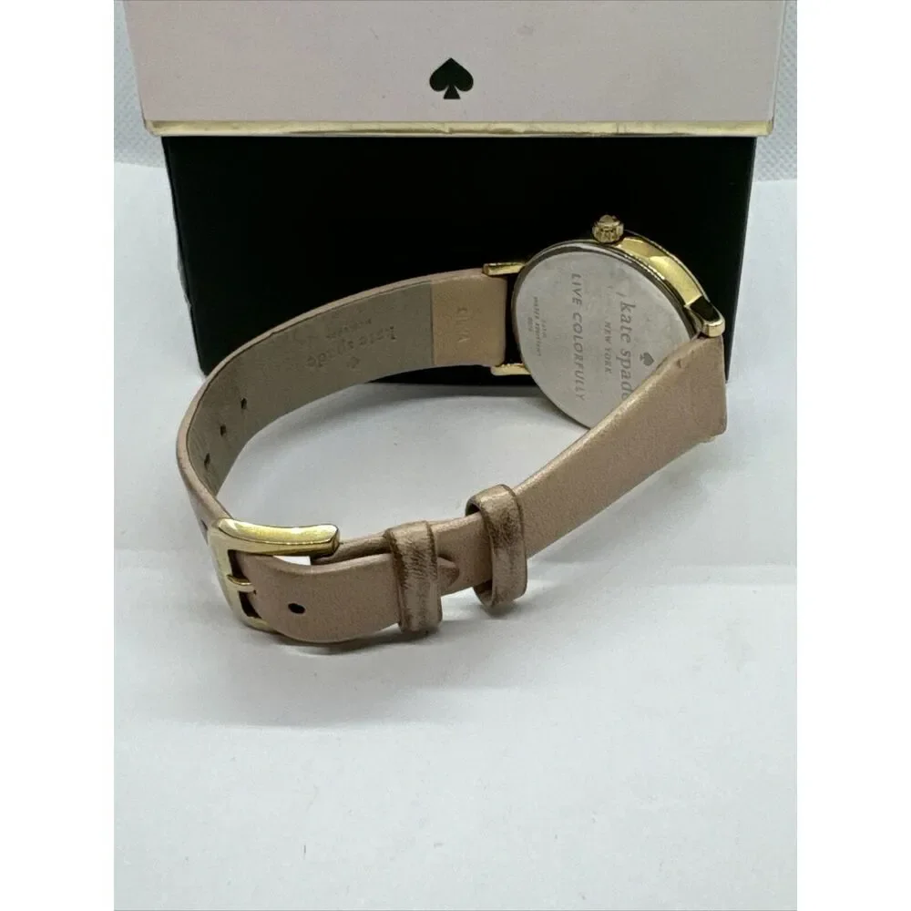 Kate Spade New York Metro 0073 Women's Beige Leather Analog Quartz Watch JNA159